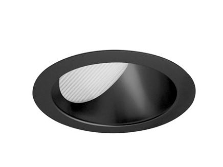 Juno Aculux Recessed Lighting 5009B-SF (4WW BS SF) 4 inch LED Lensed Wall Wash Trim, Self Flanged, Black Specular Alzak Finish