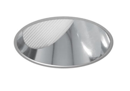 Juno Aculux Recessed Lighting 5009C-FM (4WW CS FM) 4 inch LED Lensed Wall Wash Trim, Flush Mount, Clear Specular Alzak Finish