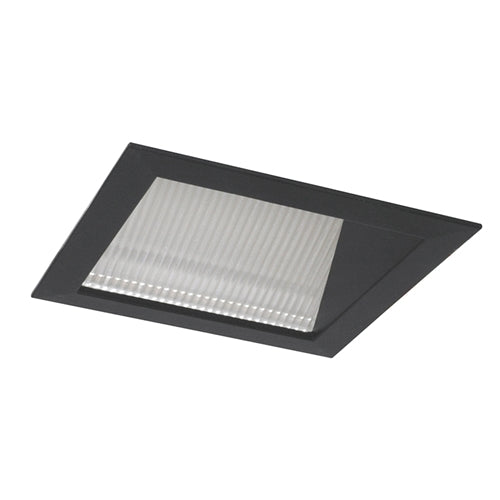 Juno Aculux Recessed Lighting 5009SQBHZ-SF (4SQWW BD SF) 4 inch LED Square Lensed Wall Wash Trim, Self Flanged, Black Haze Reflector