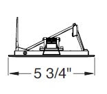 Juno Aculux Recessed Lighting 5009SQBHZ-SF (4SQWW BD SF) 4 inch LED Square Lensed Wall Wash Trim, Self Flanged, Black Haze Reflector