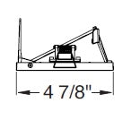 Juno Aculux Recessed Lighting 5009SQHZ-FM (4SQWW CD FM) 4 inch LED Square Lensed Wall Wash Trim, Flush Mount, Haze Reflector
