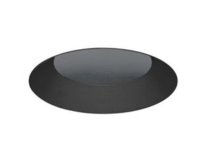 Juno Aculux Recessed Lighting 5301BHZ-BL-FM (4ABV BD BLFM WET) 4 inch LED Lensed Adjustable Bevel Trim, Flush Mount, Black Finish