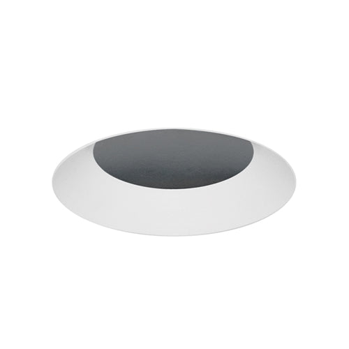 Juno Aculux Recessed Lighting 5301BHZ-WH-FM (4ABV BD WHFM WET) 4 inch LED Lensed Adjustable Bevel Trim, Flush Mount, White Finish