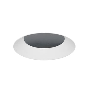 Juno Aculux Recessed Lighting 5301BHZ-WH-FM (4ABV BD WHFM WET) 4 inch LED Lensed Adjustable Bevel Trim, Flush Mount, White Finish