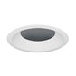 Juno Aculux Recessed Lighting 5301BHZ-WH-SF (4ABV BD WHSF WET) 4 inch LED Lensed Adjustable Bevel Trim, Self Flanged, White Finish