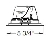 Juno Aculux Recessed Lighting 5301SQBHZ-WH-SF (4SQABV BD WHSF WET) 4 inch LED Square Lensed Adjustable Bevel Trim, Self Flanged, White Trim