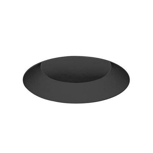 Juno Aculux Recessed Lighting 5302BHZ-BL-FM (4DBV BD BLFM WET) 4 inch LED Lensed Bevel Trim, Flush Mount, Black Finish