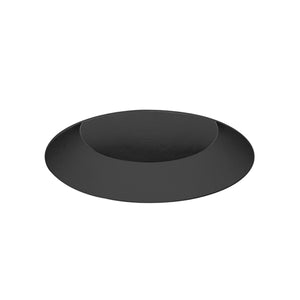 Juno Aculux Recessed Lighting 5302BHZ-BL-FM (4DBV BD BLFM WET) 4 inch LED Lensed Bevel Trim, Flush Mount, Black Finish