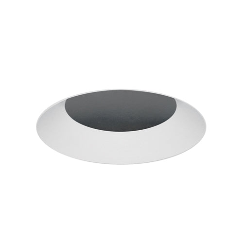Juno Aculux Recessed Lighting 5302BHZ-WH-FM (4DBV BD WHFM WET) 4 inch LED Lensed Bevel Trim, Flush Mount, White Finish