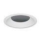 Juno Aculux Recessed Lighting 5302BHZ-WH-SF (4DBV BD WHSF WET) 4 inch LED Lensed Bevel Trim, Self Flanged, White Finish