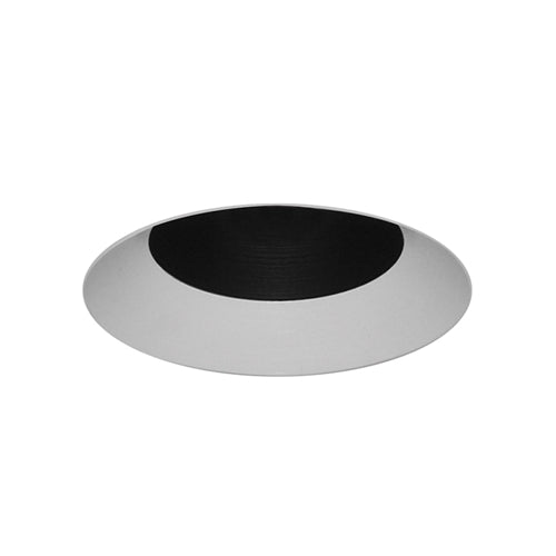 Juno Aculux Recessed Lighting 5307BHZ-WH-FM (4DBV BD WHFM) 4 inch LED Bevel Trim, Flush Mount, White Finish