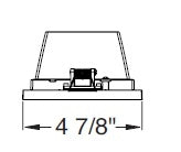 Juno Aculux Recessed Lighting 5307SQBHZ-WH-SF (4SQDBV BD WHSF) 4 inch LED Square Downlight Bevel Trim, Self Flanged, White Trim