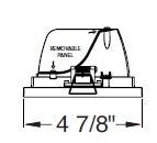 Juno Aculux Recessed Lighting 5308SQBHZ-BL-FM (4SQABV BD BLFM) 4 inch LED Square Adjustable Bevel Trim, Flush Mount, Black Trim