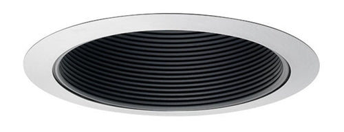 Juno Aculux Recessed Lighting 624B-SC 5-5/8" Line Voltage Deep Downlight,  Black Baffle, Satin Chrome Trim