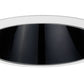 Juno Aculux Recessed Lighting 738B-WH 7" Line Voltage Adjustable Angle Cut Cone, Black Alzak Reflector, White Trim