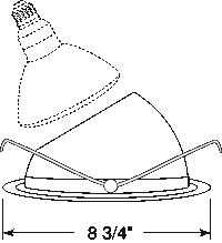 Juno Aculux Recessed Lighting 738B-WH 7" Line Voltage Adjustable Angle Cut Cone, Black Alzak Reflector, White Trim