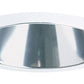 Juno Aculux Recessed Lighting 738C-WH 7" Line Voltage Adjustable Angle Cut Cone, Clear Alzak Reflector, White Trim