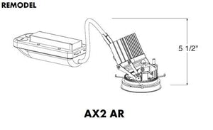 Juno Aculux AX2 AR 12LM 35K 80CRI 18D FPC 120 Recessed Lighting 2 inch LED Remodel Standard Adjustable Housing 1000 Lumens, 3500K Color Temperature, 80 CRI, Spot Beam, 120V Dimmable Light