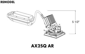 Juno Aculux AX2SQ AR 08LM 30K 90CRI 24D ZT MVOLT Recessed Lighting 2 inch LED Remodel Standard Square Adjustable Housing 700 Lumens, 3000K Color Temperature, 90 CRI, Narrow Flood Beam, 120-277V 0-10V Dimmable Light