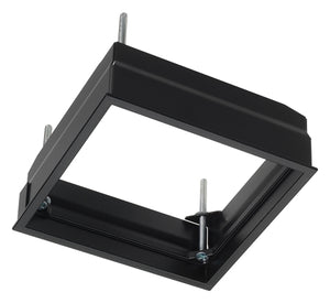 Juno Aculux Recessed Lighting FMASQ4-SC138-BL 3 1/4" Square Flush Mount Adapter for 1" to 1-3/8" Thick Ceiling Black Finish