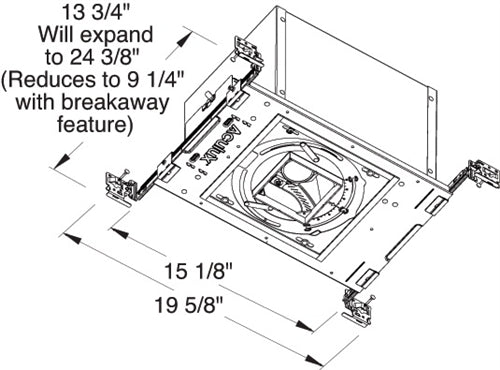 Juno Aculux Recessed Lighting IC49LSQ-827-N-L 3-1/4 inch LED New Construction IC Square Housing 1000 Lumens, 2700K Color Temperature, 85 CRI, Narrow Flood Beam, 120-277V, Lutron Hi-Lume 3-wire Dimming, Ecosystem Compatible