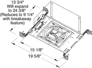 Juno Aculux Recessed Lighting IC49LSQ-835-F-L 3-1/4 inch LED New Construction IC Square Housing 1000 Lumens, 3500K Color Temperature, 85 CRI, Flood Beam, 120-277V, Lutron Hi-Lume 3-wire Dimming, Ecosystem Compatible