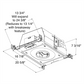 Juno Aculux IC522L-827-F-EZB  Recessed Lighting 4 inch LED New Construction Round Adjustable IC Housing, 2200 Lumens, 2700K Color Temp, 80 CRI, Flood Beam, 120-277V, eldoLED SOLOdrive 0-10V Dimming, 