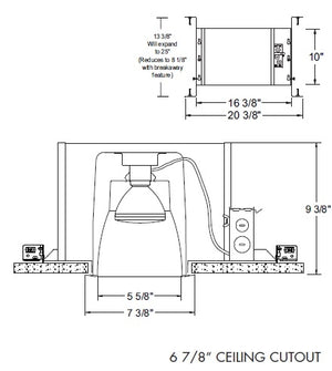 Juno Aculux IC62  Recessed Lighting 5-5/8 inch Line Voltage New Construction IC  Open Aperture Housing