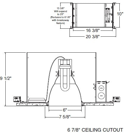 Juno Aculux ICV6-126-32T  Recessed Lighting 6 inch IC CFL TripleTube Housing, with 120V Dimmable Ballast