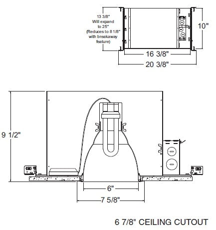 Juno Aculux ICV6-126-32T-DB  Recessed Lighting 6 inch IC CFL TripleTube Housing, with 120V Dimmable Ballast