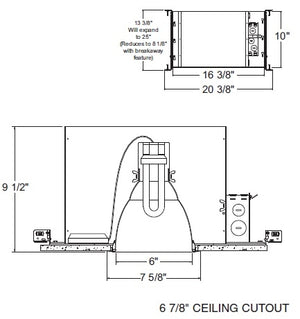 Juno Aculux ICV6-126-32T-DB  Recessed Lighting 6 inch IC CFL TripleTube Housing, with 120V Dimmable Ballast