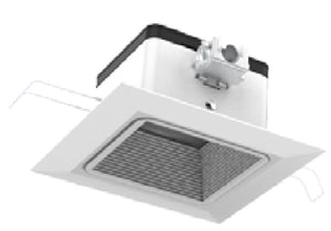 Juno JPDZ6 SQDC ALO10 SWW5WD 90CRI 120 FRPC WWH Podz 6" LED Downlight, Square Downlight Cone, Adjustable Lumen Output, Switchable White 2700K-5000K + WarmDim (2850K-1900K), 90 CRI, 120V Forward/Reverse Phase Cut, 5% Dim, White, White Trim Ring