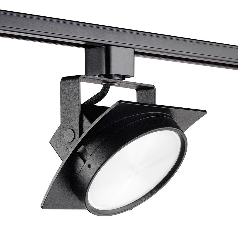 Juno Track Lighting T271L 40K 80CRI PDIM NFL BL THCL1BL Arc 13W Dimmable LED Track Fixture 4000K, 85 CRI, Narrow Flood, Hexcell Louver, Black Finish