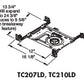 Juno Aculux Recessed Lighting TC207LD-927-W-U 2 inch LED New Construction Standard Housing 700 Lumens, 2700K Color Temperature, 90 CRI, Wide Flood Beam, 120-277V 0-10V Dimmable Light