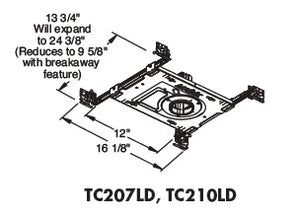 Juno Aculux Recessed Lighting TC210LD-930-W-U 2 inch LED New Construction Standard Housing 1000 Lumens, 3000K Color Temperature, 90 CRI, Wide Flood Beam, 120-277V 0-10V Dimmable Light