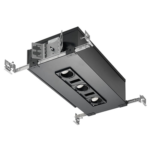 Juno Aculux Recessed Lighting TC210LSQ3A-927-N-U 2 inch 3 Heads LED New Construction Standard Square Adjustable Housing 1000 Lumens, 2700K Color Temperature, 90 CRI, Narrow Flood Beam, 120-277V 0-10V Dimmable Light