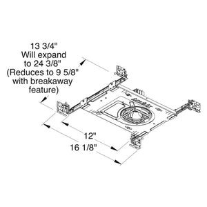 Juno Aculux Recessed Lighting TC210LSQD-827-F-1 2 inch LED New Construction Standard Square Housing 1000 Lumens, 2700K Color Temperature, 80 CRI, Flood Beam, 120V Dimmable Light