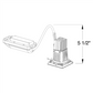 Juno Aculux Recessed Lighting TC210LSQDR-927-F-1 2 inch LED Remodel Standard Square Housing 1000 Lumens, 2700K Color Temperature, 90 CRI, Flood Beam, 120V Dimmable Light