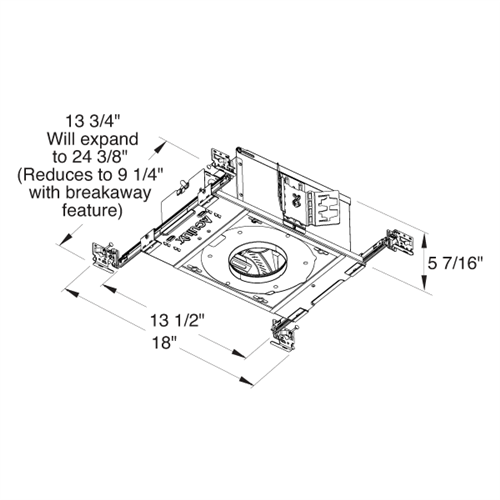 Juno Aculux TC410T-W-N-U1 Recessed Lighting 3-1/4 inch LED New Construction non IC Adjustable Housing 1000 Lumens, Black Body Dimming and Tunable White, 4350K-2000K Color Temp, Narrow Flood Beam, 0-10V Dimming, 120V, 