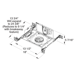Juno Aculux TC410T-W-N-U2 Recessed Lighting 3-1/4 inch LED New Construction non IC Adjustable Housing 1000 Lumens, Black Body Dimming and Tunable White, 4350K-2000K Color Temp, Narrow Flood Beam, 0-10V Dimming, 277V, 