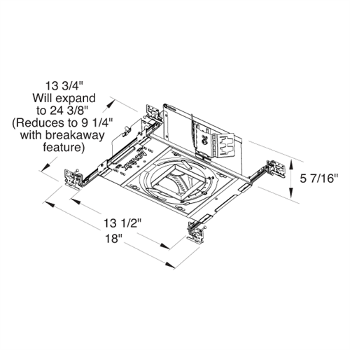 Juno Aculux Recessed Lighting TC410TSQ-W-V-U1-CP 3-1/4 inch LED New Construction non IC Square Adjustable Housing 1000 Lumens, Black Body Dimming and Tunable White, 4350K-2000K Color Temperature, Very Narrow Flood Beam, 0-10V Dimming, 120V, Chicago Plenum