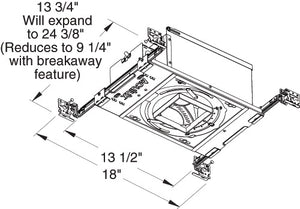 Juno Aculux TC49LSQ-835-N-L  Recessed Lighting 3-1/4 inch LED New Construction Standard Square Housing 1000 Lumens, 3500K Color Temp, 85 CRI, Narrow Flood Beam, 120-277V, Lutron Hi-Lume 3-wire Dimming, Ecosystem Compatible