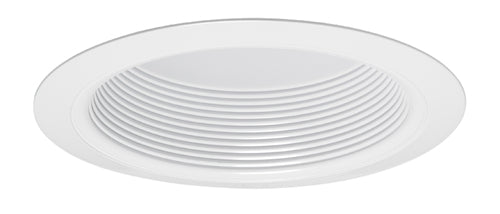 Juno V3034T WWH Recessed Lighting 6" Incandescent Full White Baffle, White Trim Ring with Torsion Springs