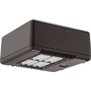 Lithonia KACM LED 40C 530 50K R4 347 TC DBLBXD 71W LED Surface Canopy Light, 40C LEDs, 530mA, 5000K Color Temperature, Type IV Distribution, 120-277V, Through-Wire Condulet Tee, Textured Black Finish