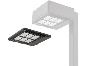 Lithonia KADRD LED 20C 1000 30K R4 277 DBLBXD 73W LED Contour Soft Square Retrofit Door Area Light, 20 LEDs, 1000 mA, 3000K, Type IV Distribution, 277V, Textured Black Finish