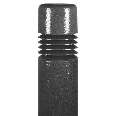 Lithonia KBD8 32TRT LV 120 DSS LPI 8" Round Architectural Bollard, 32W Compact Fluorescent, Louver Reflector, 120V, Sandstone Finish, Lamp Included