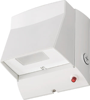 Lithonia LIL LED 30K MVOLT EL WH 8.4W Compact LED Wall Pack, 3000K Warm White, 120-277V, Battery Pack, White Finish