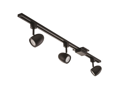 Lithonia LTKOVAL MR16GU10 LED 27K DBL M4 Lithonia 300 Lumens LED Oval Track Kit 4.5 Watt 2700K 3 MR16 GU10 LED lamps included Black