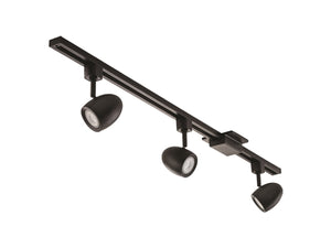 Lithonia LTKOVAL MR16GU10 LED 27K DBL M4 Lithonia 300 Lumens LED Oval Track Kit 4.5 Watt 2700K 3 MR16 GU10 LED lamps included Black