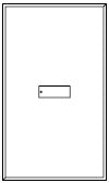 Lutron LFGR-W1BN-CWH Architectural Non-Insert Style seeTouch Glass 1 Button Wallplate in Clear Glass with White Paint